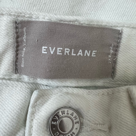 Everlane Womens The 90s Cheeky Jean Straight Leg Jeans White Bone Stretch Zip 27 - Picture 8 of 11